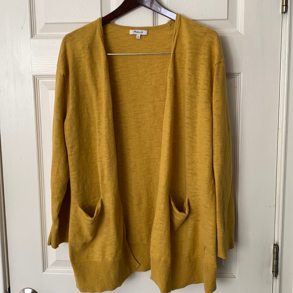Madewell cardigan  mustard size large